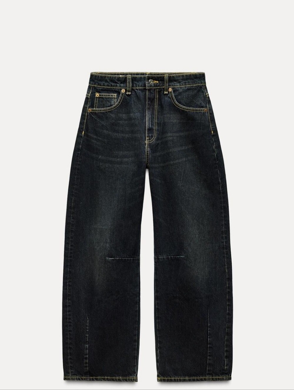 ZARA Wide Leg Relaxed Mid Waist Jeans